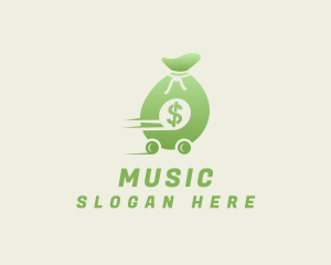 Moving Dollar Bag Money Logo