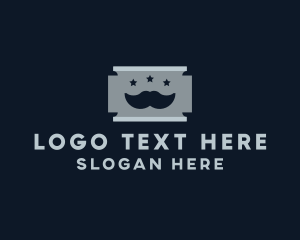 Moustache Shaving Razor Blade Logo