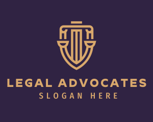 Gold Court Pillar logo design