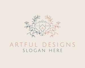 Diamond Floral Jeweler logo design