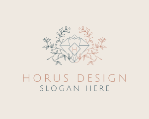 Diamond Floral Jeweler logo design