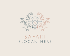 Landscape Designer - Diamond Floral Jeweler logo design