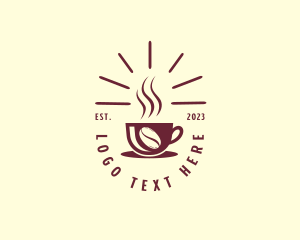 Coffe Cup - Coffee Bean Mug Espresso logo design
