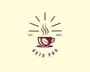 Caffeine - Coffee Bean Mug Espresso logo design