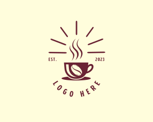 Latte - Coffee Bean Mug Espresso logo design