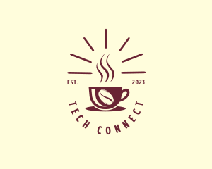 Capuccino - Coffee Bean Mug Espresso logo design