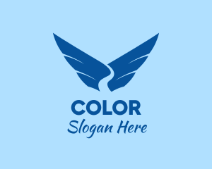 Pilot School - Blue River Wings logo design
