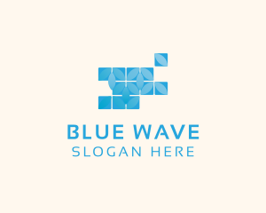 Blue Glass Tiles logo design