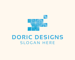 Blue Glass Tiles logo design