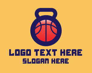 Ball - Kettlebell Basketball Gym logo design