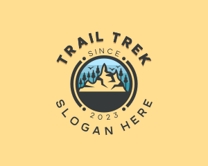 Hiker - Forest Mountain Adventure logo design