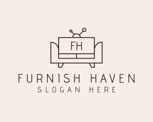 Television Sofa Furnishing logo design