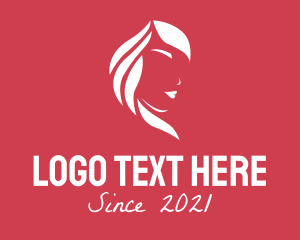 Negative Space - Simple Woman Silhouette logo design