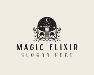 Magic Mushroom Plant logo design