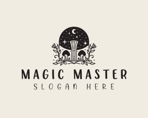 Magic Mushroom Plant logo design