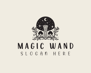 Magic Mushroom Plant logo design