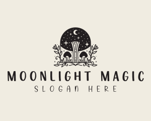 Magic Mushroom Plant logo design