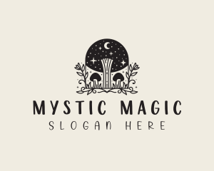 Magic Mushroom Plant logo design