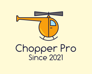 Chopper - Yellow Helicopter Toy logo design