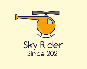 Helicopter - Yellow Helicopter Toy logo design