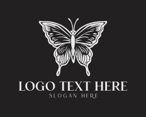 Delicate - Butterfly Ornate Wings logo design