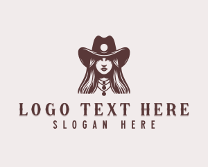 Cowgirl Western Rodeo Logo