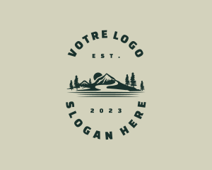 Rustic Rural Mountain Valley Logo