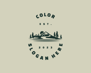 Rustic Rural Mountain Valley logo design