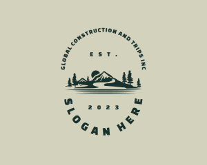 Camp - Rustic Rural Mountain Valley logo design