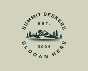 Mountaineering - Rural Mountain Valley logo design
