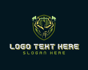 Strongman - Fitness Trainer Gym logo design