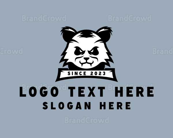 Tough Panda Animal Logo