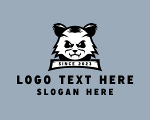 Character - Tough Panda Animal logo design