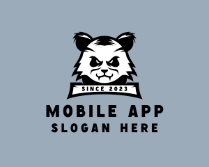 Fierce - Tough Panda Animal logo design