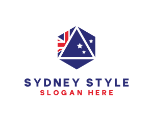 Hexagon Australia Badge logo design