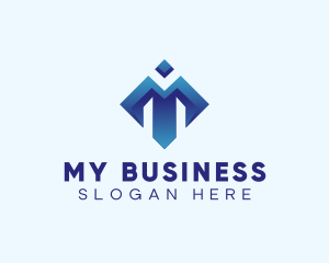 Business Firm Digital Letter M logo design