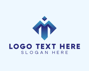 Company - Business Firm Digital Letter M logo design