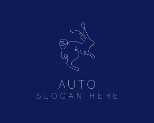 Magic - Rabbit Pet Monoline logo design