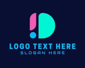Cyber - Multicolor Initial Letter D logo design