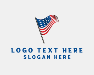 Campaign - American Flag Patriot logo design