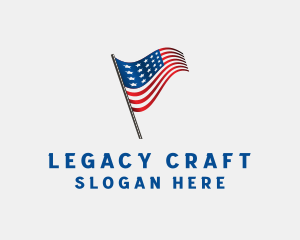 Heritage - American Flag Patriot logo design