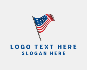 Heritage - American Flag Patriot logo design