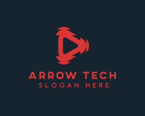 Tech Play Button logo design