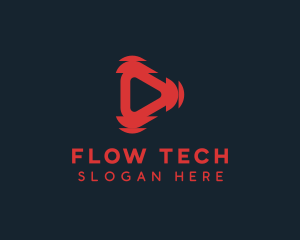 Tech Play Button logo design