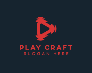 Tech Play Button logo design