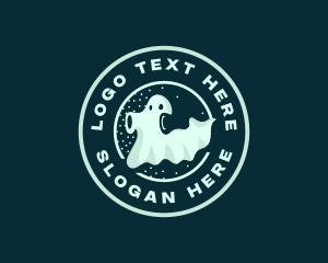 Haunted - Ghost Spooky Haunted logo design