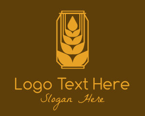 Fermentation - Wheat Beer Stalk logo design