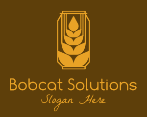 Wheat Beer Stalk logo design