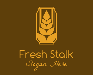 Wheat Beer Stalk logo design