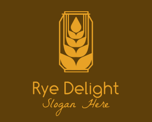 Rye - Wheat Beer Stalk logo design